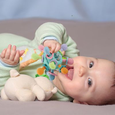 Balle Sensorielle Bébé - Jouet de Dentition et Éveil Multifonctionnel - ESPACE DES BEBES