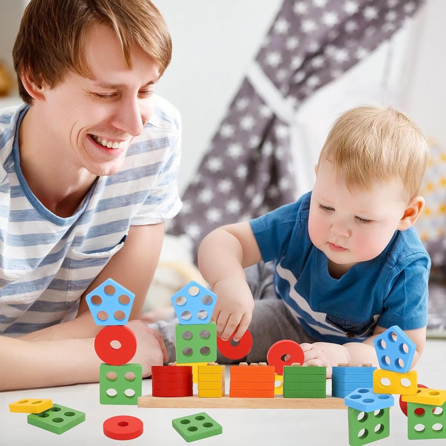 Jeu de Tri Montessori en Bois - ESPACE DES BEBES