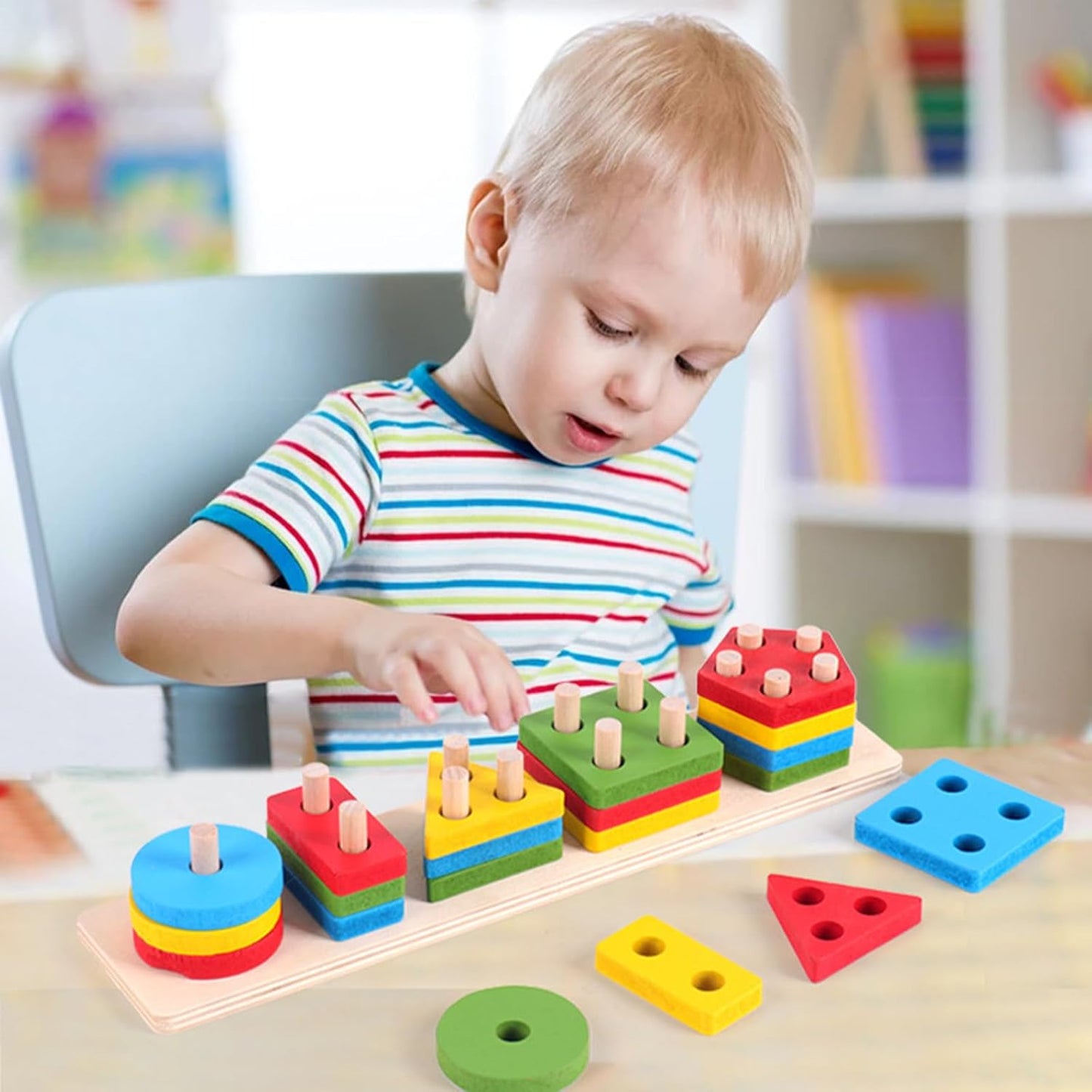 Jeu de Tri Montessori en Bois - ESPACE DES BEBES