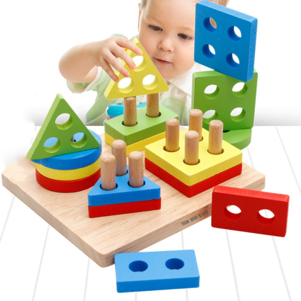 Jeu de Tri Montessori en Bois - ESPACE DES BEBES