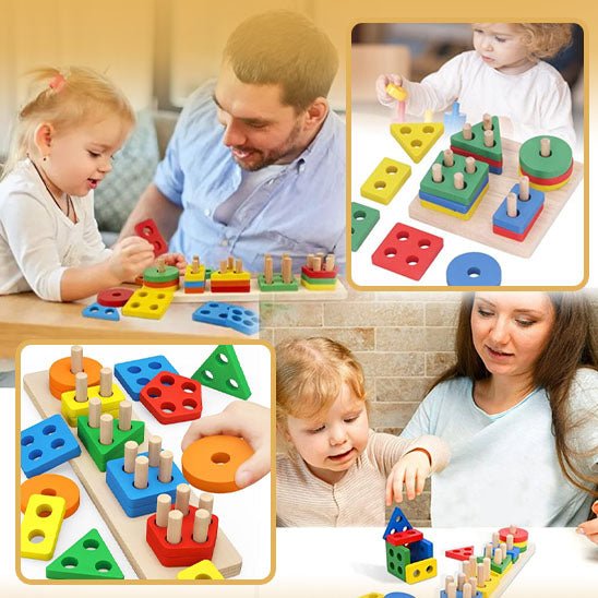 Jeu de Tri Montessori en Bois - ESPACE DES BEBES